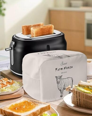 Toaster Dust Cover with Pockets, Sunflower Bottle Retro Wood Grain Soft Washable 2 Slice Toaster Cover, Dust-proof Cover for Small Appliance Cover and Fingerprint Protection in Kuwait