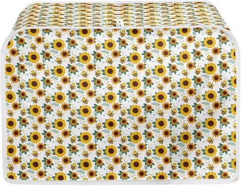 عباد الشمس النحل 2 شريحة محمصة غطاء المطبخ الأجهزة الصغيرة يغطي بصمة ودهني حامي آلة قابل للغسل البوليستر محمصة غطاء غبار مع ديكور المنزل المطبخ in Kuwait