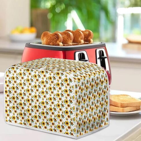 عباد الشمس النحل 2 شريحة محمصة غطاء المطبخ الأجهزة الصغيرة يغطي بصمة ودهني حامي آلة قابل للغسل البوليستر محمصة غطاء غبار مع ديكور المنزل المطبخ in Kuwait