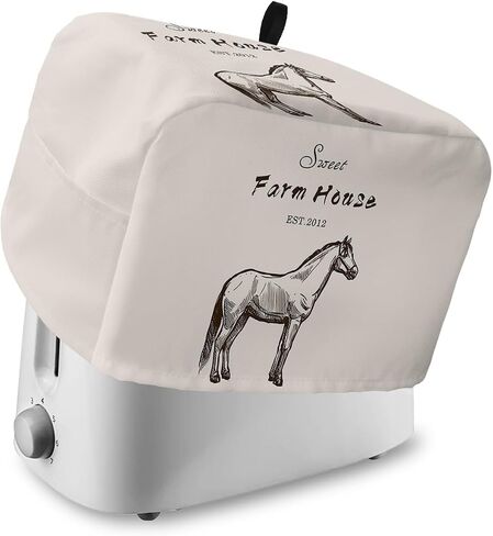 Toaster Dust Cover with Pockets, Sunflower Bottle Retro Wood Grain Soft Washable 2 Slice Toaster Cover, Dust-proof Cover for Small Appliance Cover and Fingerprint Protection in Saudi Arabia