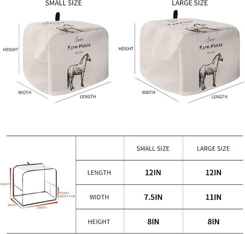 Toaster Dust Cover with Pockets, Sunflower Bottle Retro Wood Grain Soft Washable 2 Slice Toaster Cover, Dust-proof Cover for Small Appliance Cover and Fingerprint Protection in Saudi Arabia