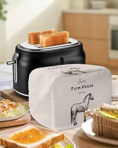 Toaster Dust Cover with Pockets, Sunflower Bottle Retro Wood Grain Soft Washable 2 Slice Toaster Cover, Dust-proof Cover for Small Appliance Cover and Fingerprint Protection in Saudi Arabia