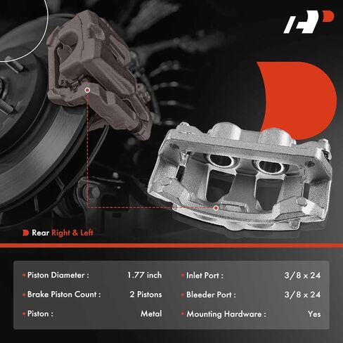 A-Premium Disc Brake Caliper Assembly with Bracket Compatible with Select Ford Models - For F-250 Super Duty/F-350 Super Duty 2013 2014 2015 2017 2018 2019, 6.2L/6.7L - Rear Left Driver Side in Saudi Arabia
