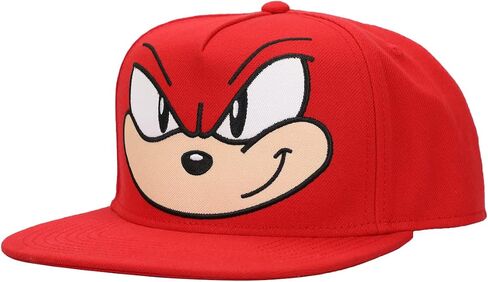 قبعة Bioworld Sonic The Hedgehog Knuckles ذات الوجه الكبير للرجال باللون الأحمر in Saudi Arabia
