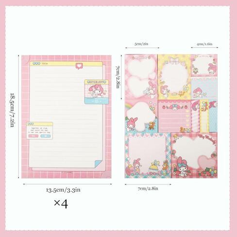 Kawaii دفتر ملاحظات لاصق، مجموعة ملاحظات لاصقة على شكل أرنب وردي مقاس 6.3 * 8.26 بوصة، ملاحظات لاصقة على شكل حيوانات، لوازم ثابتة لطيفة مناسبة للمدرسة المكتبية in Kuwait