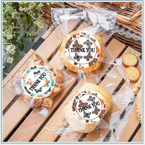 Floral Butterfly Thank You Stickers Small Business Butterfly Stickers Roll 1.5 Inch - Butterfly Decor Wedding Bridal Birthday Party Favors Shower Wedding Stickers 500 Pcs/Roll in Saudi Arabia
