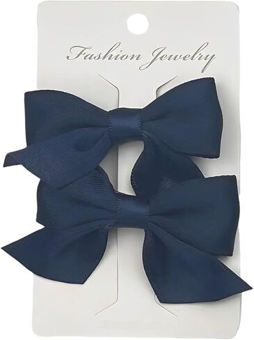 مشابك شعر على شكل فيونكة باللون الأخضر الفاتح، زوج واحد مقاس 2.16 بوصة، مشابك شعر للأطفال مغطاة بالكامل بلون سادة، إكسسوارات شريط من الحرير المضلع للفتيات الصغيرات والرضع والأطفال الصغار in Kuwait