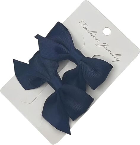 مشابك شعر على شكل فيونكة باللون الأخضر الفاتح، زوج واحد مقاس 2.16 بوصة، مشابك شعر للأطفال مغطاة بالكامل بلون سادة، إكسسوارات شريط من الحرير المضلع للفتيات الصغيرات والرضع والأطفال الصغار in Kuwait