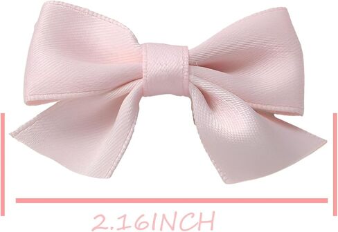 مشابك شعر على شكل فيونكة باللون الأخضر الفاتح، زوج واحد مقاس 2.16 بوصة، مشابك شعر للأطفال مغطاة بالكامل بلون سادة، إكسسوارات شريط من الحرير المضلع للفتيات الصغيرات والرضع والأطفال الصغار in Kuwait