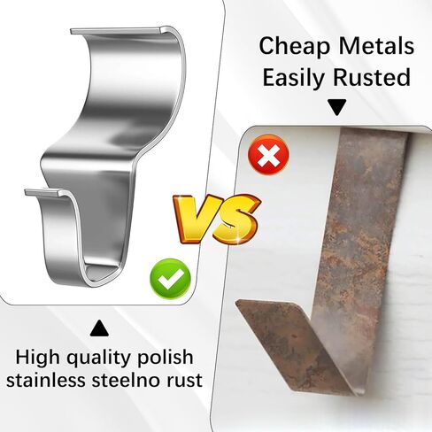 10Pcs Vinyl Siding Hooks,Siding Hooks for Hanging Outdoor,Hooks for Vinyl Siding to Hang Things,Vinyl Siding Clips for Hanging,No-Hole Needed Siding Hooks for Hanging Outdoor Home Decor(Silver) in Kuwait