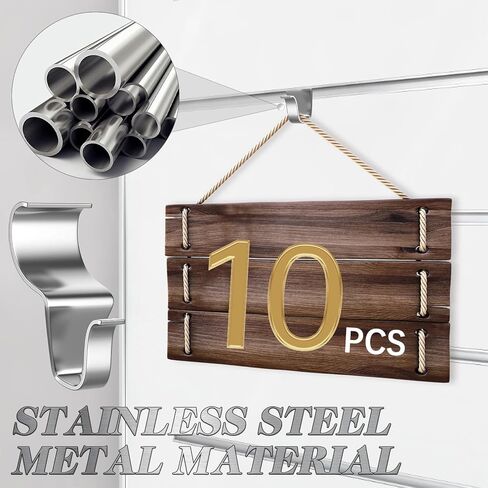 10Pcs Vinyl Siding Hooks,Siding Hooks for Hanging Outdoor,Hooks for Vinyl Siding to Hang Things,Vinyl Siding Clips for Hanging,No-Hole Needed Siding Hooks for Hanging Outdoor Home Decor(Silver) in Kuwait