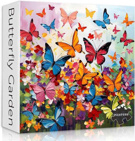 Butterfly Puzzles for Adults 1000 Pieces, Colorful Flower Puzzle Butterfly Art Painting Puzzle, Garden Puzzle, Hard Difficult Challenging Jigsaw Puzzles for Adults in Saudi Arabia
