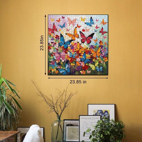 Butterfly Puzzles for Adults 1000 Pieces, Colorful Flower Puzzle Butterfly Art Painting Puzzle, Garden Puzzle, Hard Difficult Challenging Jigsaw Puzzles for Adults in Saudi Arabia
