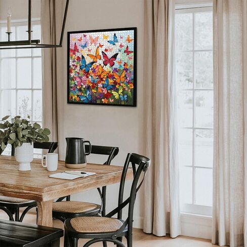 Butterfly Puzzles for Adults 1000 Pieces, Colorful Flower Puzzle Butterfly Art Painting Puzzle, Garden Puzzle, Hard Difficult Challenging Jigsaw Puzzles for Adults in Saudi Arabia