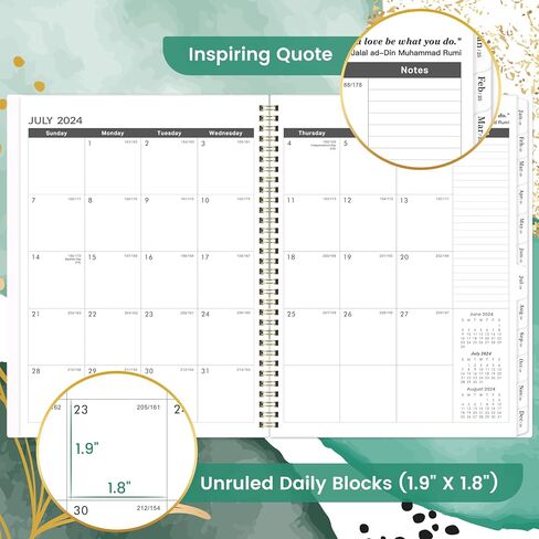 2024-2026 Monthly Planner - Monthly Planner 2024-2026, Jul. 2024 to Jun. 2026, 24-Month Planner with Ample Blocks and 24 Monthly Tabs. Two Years Monthly Planner, Flexible Cover, Perfect Organizer in Saudi Arabia