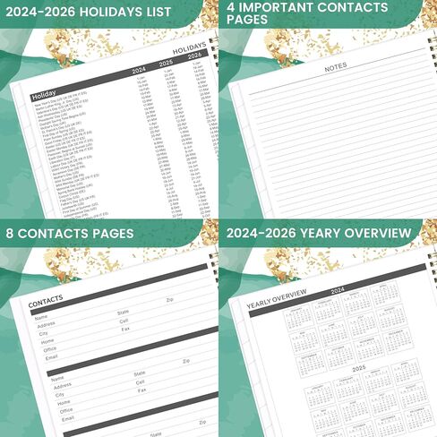 2024-2026 Monthly Planner - Monthly Planner 2024-2026, Jul. 2024 to Jun. 2026, 24-Month Planner with Ample Blocks and 24 Monthly Tabs. Two Years Monthly Planner, Flexible Cover, Perfect Organizer in Saudi Arabia