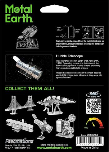 مجموعة نماذج معدنية ثلاثية الأبعاد من Metal Earth Hubble Telescope مع ملاقط رائعة in Saudi Arabia