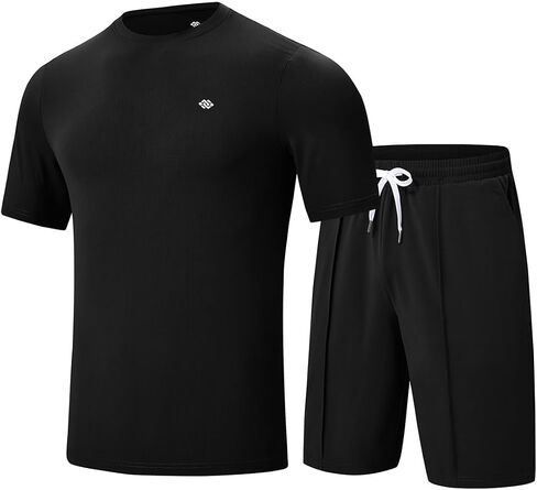 MoFiz Mens Tracksuits 2 Piece Short Set Outfits Cozy Lightweight Sweatsuits Active Running Sports Casual Sets in Saudi Arabia