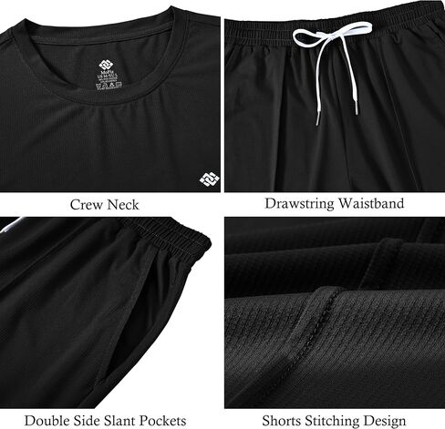 MoFiz Mens Tracksuits 2 Piece Short Set Outfits Cozy Lightweight Sweatsuits Active Running Sports Casual Sets in Saudi Arabia