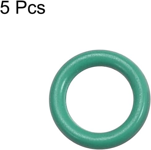 uxcell Fluorine Rubber O-Rings, 8mm OD 6mm ID 1mm Width FKM Seal Gasket for Machinery Plumbing, Green, Pack of 5 in Saudi Arabia