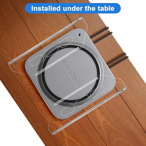 Wall Mount and Under Desk Mount Acrylic Bracket Holder for Mac Studio Mount, Vertical Desktop Stand Compatible with Mac Studio M1 M2 Max/Ultra in Saudi Arabia