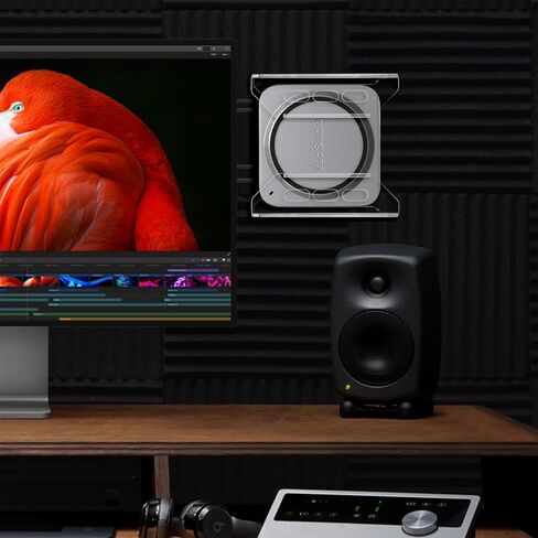 Wall Mount and Under Desk Mount Acrylic Bracket Holder for Mac Studio Mount, Vertical Desktop Stand Compatible with Mac Studio M1 M2 Max/Ultra in Saudi Arabia