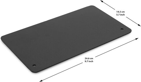Wecker Monitor Mount Reinforcement Plate - Steel - for Thin Glass and Other Fragile Table Tops - Fits Most Monitor Stand C Clamp Installation - Anti-Slip Padding - Complete with Cleaning Cloth in Saudi Arabia