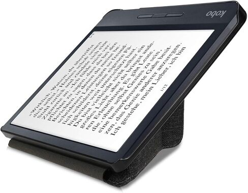 kwmobile Origami Case Compatible with Kobo Libra H2O - Slim Fabric Cover - Dark Grey in Saudi Arabia