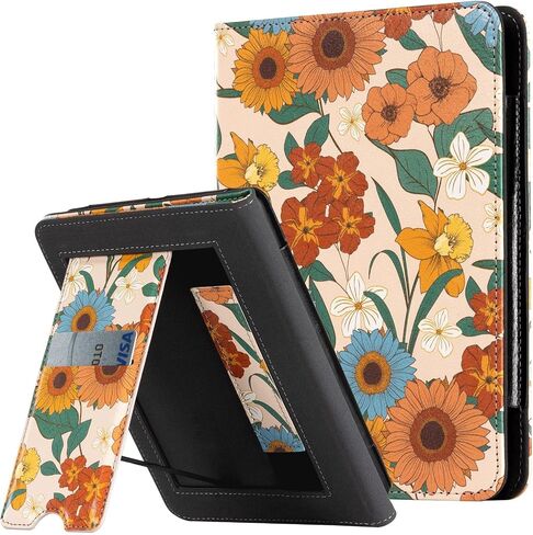 حافظة CoBak Kindle Paperwhite مع حامل - غطاء متين من جلد البولي يوريثان مع خاصية التنبيه التلقائي للنوم، وفتحة للبطاقة، وميزة حزام اليد - يناسب Kindle Paperwhite الجيل الحادي عشر مقاس 6.8 بوصات وإصدار Signature 2021 in Saudi Arabia