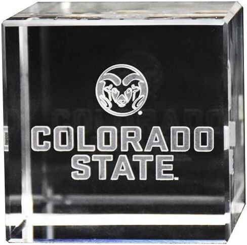 Fan Frenzy Gifts School Logo Crystal Cube | Paper Weight in Saudi Arabia