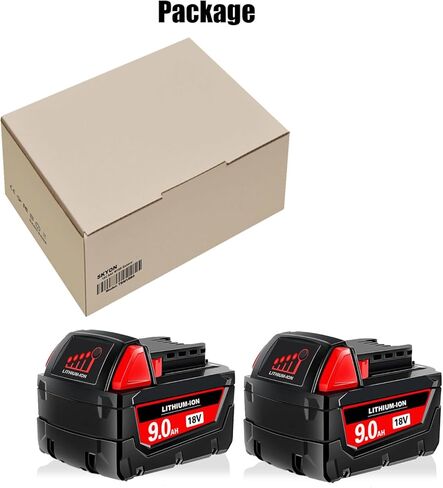 SKYON 18V 6.5Ah 48-11-1850 Battery Replacement for 18V M-18 48-11-1865 48-11-1860 XC6.0Ah 48-11-1850 XC5.0Ah 48-11-1840 XC4.0Ah Lithium-Ion Battery Compatible with Milwaukee 18V M-18 Tools Battery in Kuwait