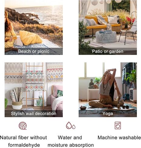 Ocean Beach Area Rugs jelly fish octopus seahorses Marine Animal Theme Round Boho Area Rug Linen Carpet Playmat Washable Hallway Runner Mat for Nursery Kid Room Bedroom Decoration Children Gift 3ft in Saudi Arabia