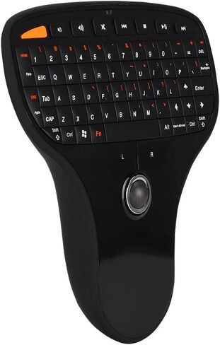 لوحة مفاتيح لاسلكية صغيرة بتردد 2.4 جيجا هرتز مع ماوس كرة التتبع وعجلة التمرير ولوحة مفاتيح USB للوسائط المتعددة وجهاز تحكم عن بعد لاسلكي QWERTY لأجهزة Windows Smart TV PC Notebook in Kuwait