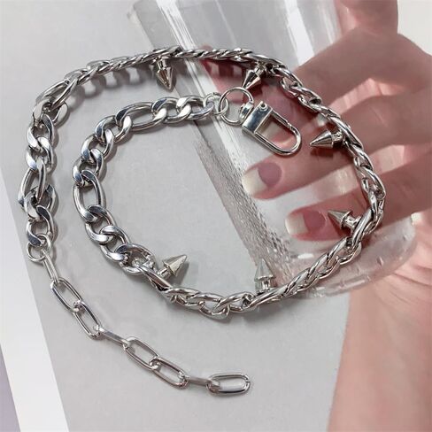 مكتنزة سبايك المختنق قلادة للنساء الفتيات الفولاذ المقاوم للصدأ الأزياء القوطي الشرير القلائد القصيرة رجالي اليدوية قابل للتعديل سلسلة طوق القوطية الهيب هوب الشارع الشهير خمر روك برشام مجوهرات اكسسوارات in Kuwait