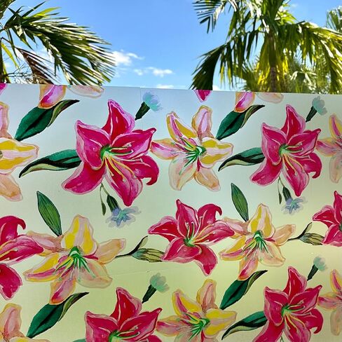 Pre Cut Square Window Privacy Film Tiles: UV Protection, Removable Self - Adhesive Decorative Glass Sticker – Ideal for Home & Office, Features Floral, Patterns (10 Tiles, 12"x12" Each) (002_FC) in Saudi Arabia