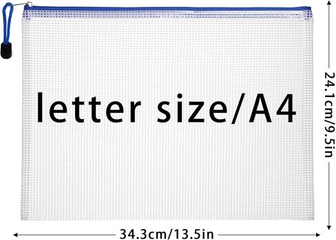 28 قطعة من أكياس سحاب شبكية من Antner لتنظيم التخزين، جيوب مستندات بلاستيكية بحجم Letter/A4، حقائب ملفات للسفر واللوازم المكتبية المدرسية، حقائب ألغاز شبكية كبيرة لتخزين ألعاب الطاولة in Kuwait