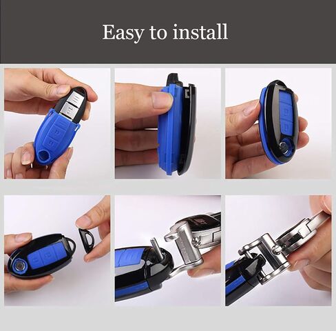 ontto 5 Buttons Keycase Fit for Nissan Remote Key Fob Cover Fit for Infiniti Carbon Texture Black in Saudi Arabia