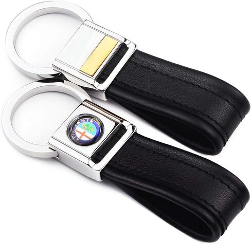 Stainless steel lanyard keychain and leather strap clips compatible with infiniti key fob in Saudi Arabia