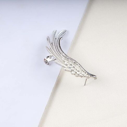 Vintage Angel Wing Ear Cuff Earrings Wing Cartilage Cuff Earrings Angel Wing Cuff Climber Earrings Silver Wing Ear Wrap Earrings Jewelry for Women and Girls (Right) in Saudi Arabia
