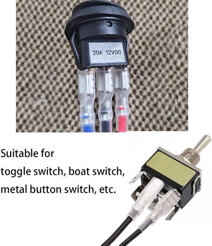 30 قطعة طرف تجعيد بأسمائها الحقيقية 4.8 مم، أطراف كهربائية معزولة أنثى مع كابل 16AWG مقاس 20 سم، موصلات سريعة بأسمائها الحقيقية مع كم عازل، 30 عبوة in Kuwait