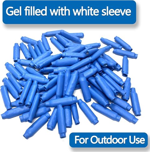 Low Voltage Wire Connectors - B Connectors Silicone Filled Wet B Gel Telephone Alarm Wire Crimp Bean Type Splice for Low Voltage Application, Blue (1000Pcs) in Saudi Arabia