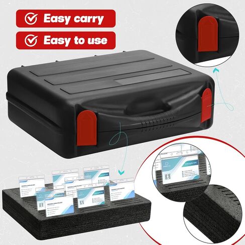 Thyle name tag organizer storage box name badge holder organizer tray Holds 60 id badge tag with 2 Click to Lock for Office School Business, 17.4 x 16.1 x 5.8 Inch(2 Pcs) in Saudi Arabia