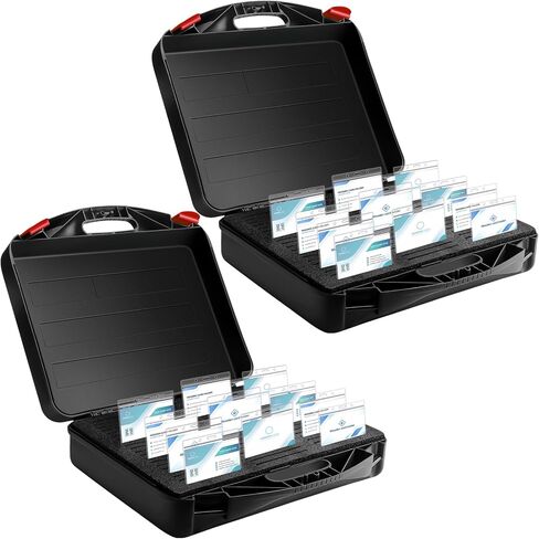 Thyle name tag organizer storage box name badge holder organizer tray Holds 60 id badge tag with 2 Click to Lock for Office School Business, 17.4 x 16.1 x 5.8 Inch(2 Pcs) in Kuwait