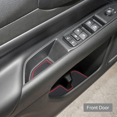 Cup Holder for Jeep Compass Accessories 2022 2023 2024 Premium Custom Fit Inserts Center Console Liners Interior Door Pockets Rubber Pad Mat Kit (Blue Trim) - 16 PCS/Set in Kuwait