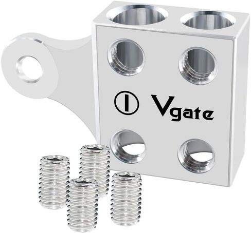 Vgate 4-Way Post Terminal Ends Distribution Block Bus Bar، 8AWG حتى 4/0 (XL) مقياس AWG، لبطارية حمض الرصاص الليثيوم أو AGM مع أطراف مسمار أو مسامير ملولبة، M8 أو 5/16"-18 in Saudi Arabia