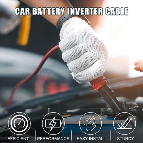 Car Marine Battery Inverter Cable 8AWG 5/16inch 1ft Robust | Battery Copper Wire Black 1 Pcs in Kuwait