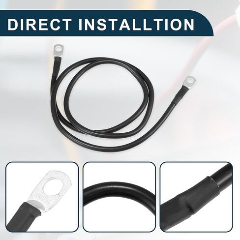 Car Marine Battery Inverter Cable 8AWG 5/16inch 1ft Robust | Battery Copper Wire Black 1 Pcs in Kuwait