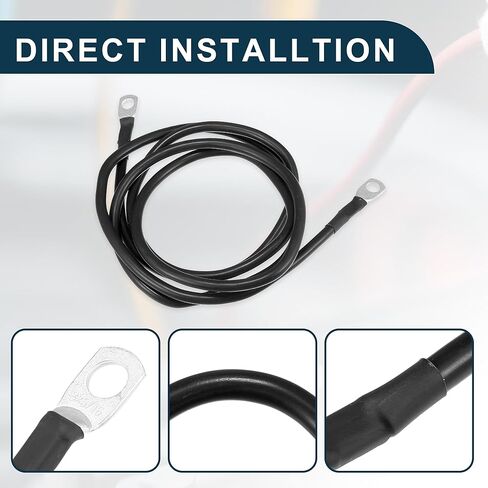 Car Marine Battery Inverter Cable 8AWG 5/16inch 1ft Robust | Battery Copper Wire Black 1 Pcs in Kuwait