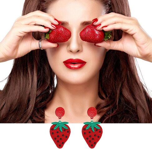 Cute Fruit Lemon Strawberry Watermelon Stud dangle Earrings Drop Earrings For Women Girls Gift Jewelry in Kuwait