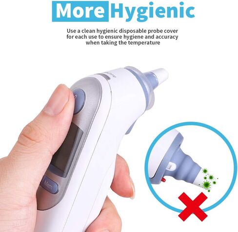 200 Counts Ear Thermometer Covers Lens Filters Refill Caps for All Braun Thermometer Models, Disposable Ear Thermometer Covers for Braun (200) in Saudi Arabia
